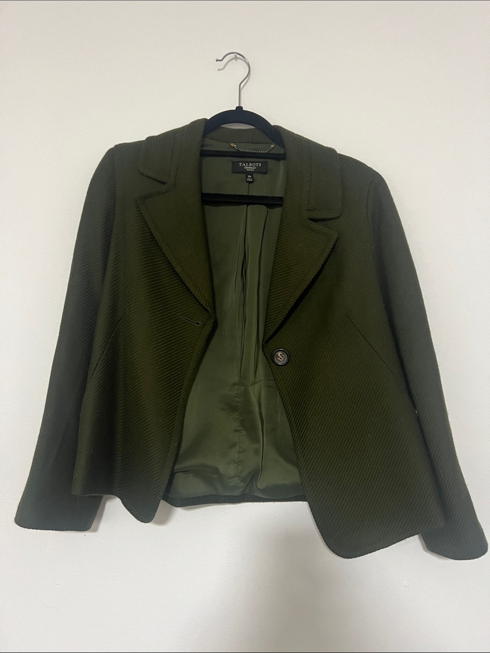 Talbots Dark Olive Green Women's Tailored Blazer